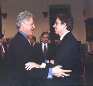 Bill Clinton and Tony Blair photo