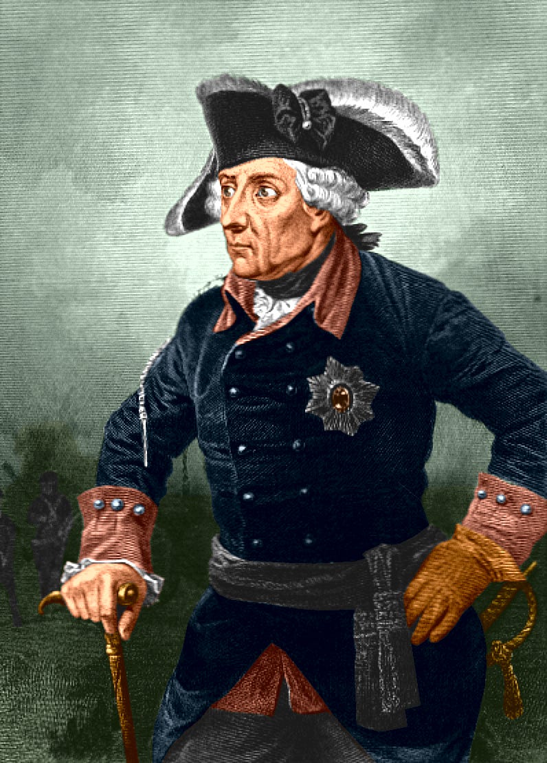 Portrait painting of Frederick as an old man in military uniform