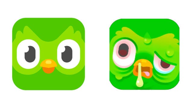 The new plague ridden Duolingo logo is making me sad