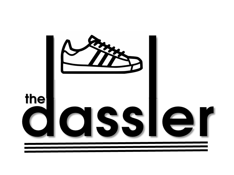 Dassler Logo-same font as adidas logo and basically a homage to the 1949 logo that featured a Sportschue in between the two assenders of the ‘d’s’ in adidas. Thanks again for subscribing apologies again for sometimes missing alt text. 