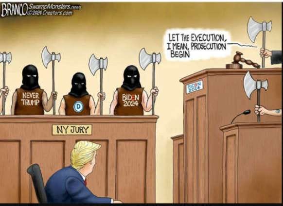 trump jury judge biden democrat never trump let execution prosecution begin