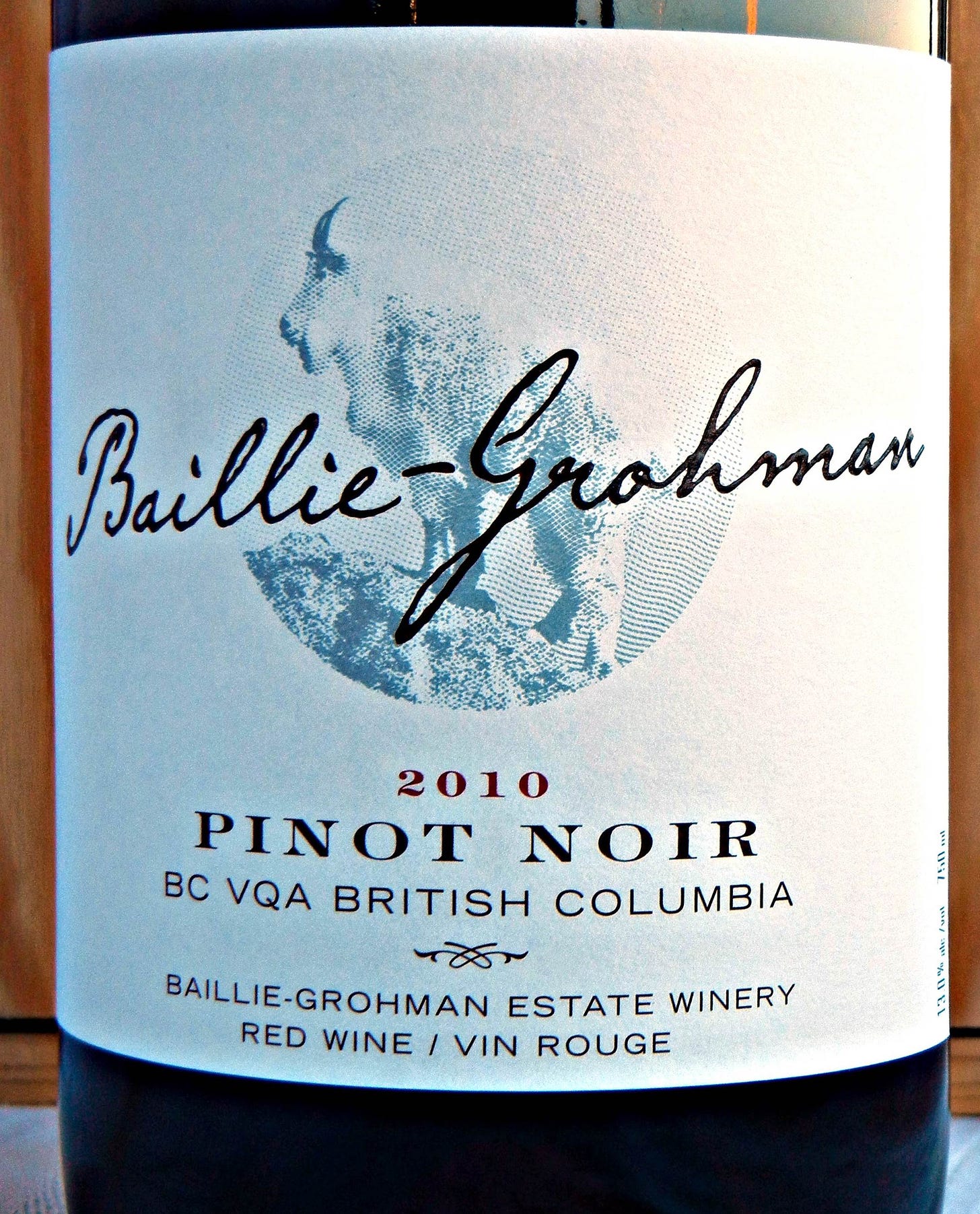 Baillie Grohman Pinot Noir 2010 Label - BC Pinot Noir Tasting Review 10 