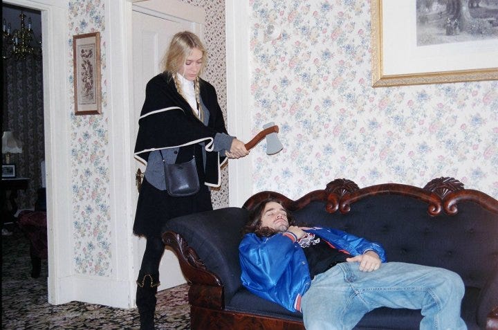 chloe sevigny with director of lizzie borden movie