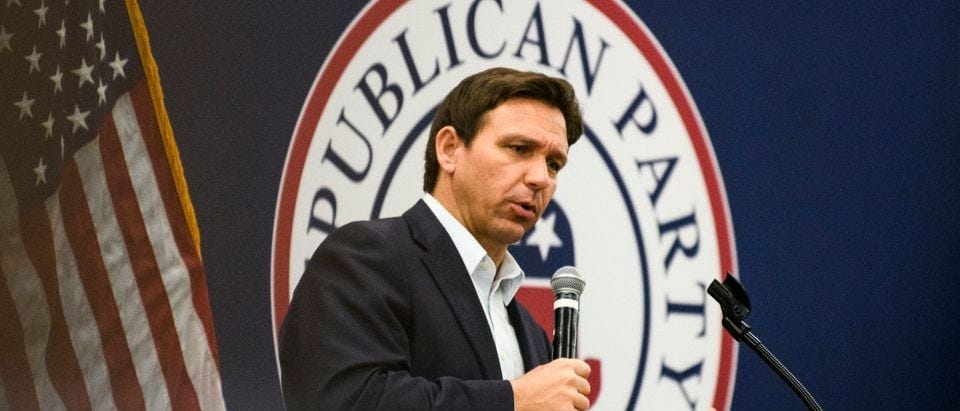 Florida Governor Ron DeSantis Attends Iowa GOP Reception In Cedar Rapids