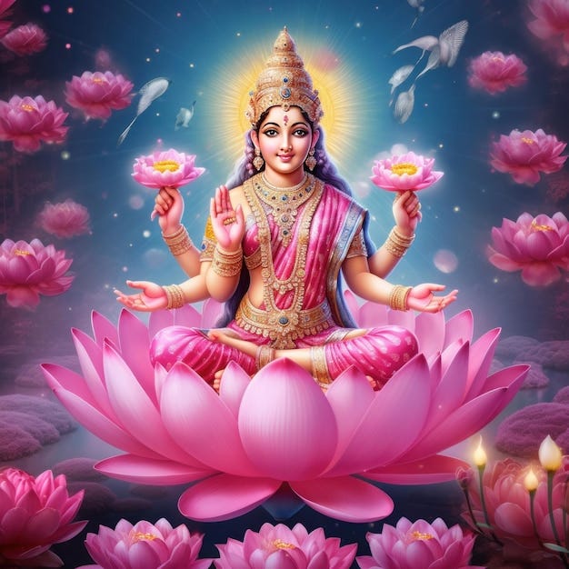 Hindu goddess lakshmi the goddess of wealth generative ai