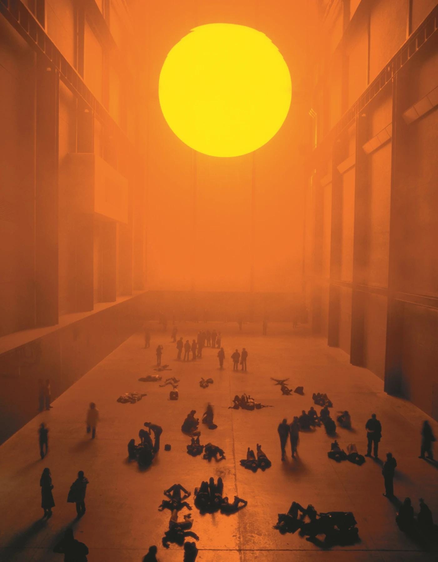 An image uploaded by trialanderror on Feb 01, 2022. May present: tints and shades, studio olafur eliasson, the weather project, tate modern, olafur eliasson: experience.