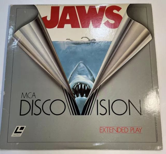 Jaws (1975) Laserdisc MCA Discovision Steven Spielberg Horror Film Classic