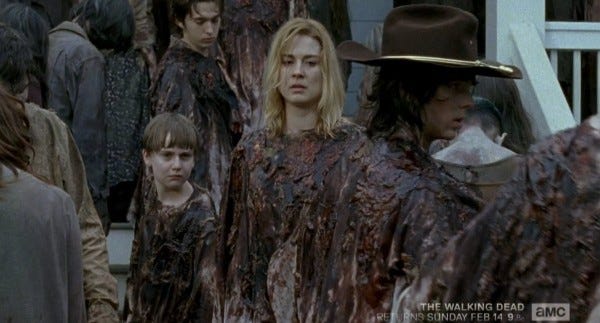 the walking dead ron sam bloodbath victims 2016 images