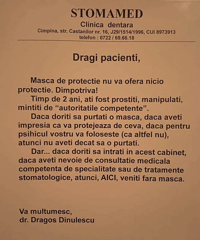 EGY NORMÁLIS ORVOS: Dobja ki a maszkot a szemetesbe!  - Dr. Dragoș Dinulescu.  A NAP ILLUSZTRÁCIÓJA