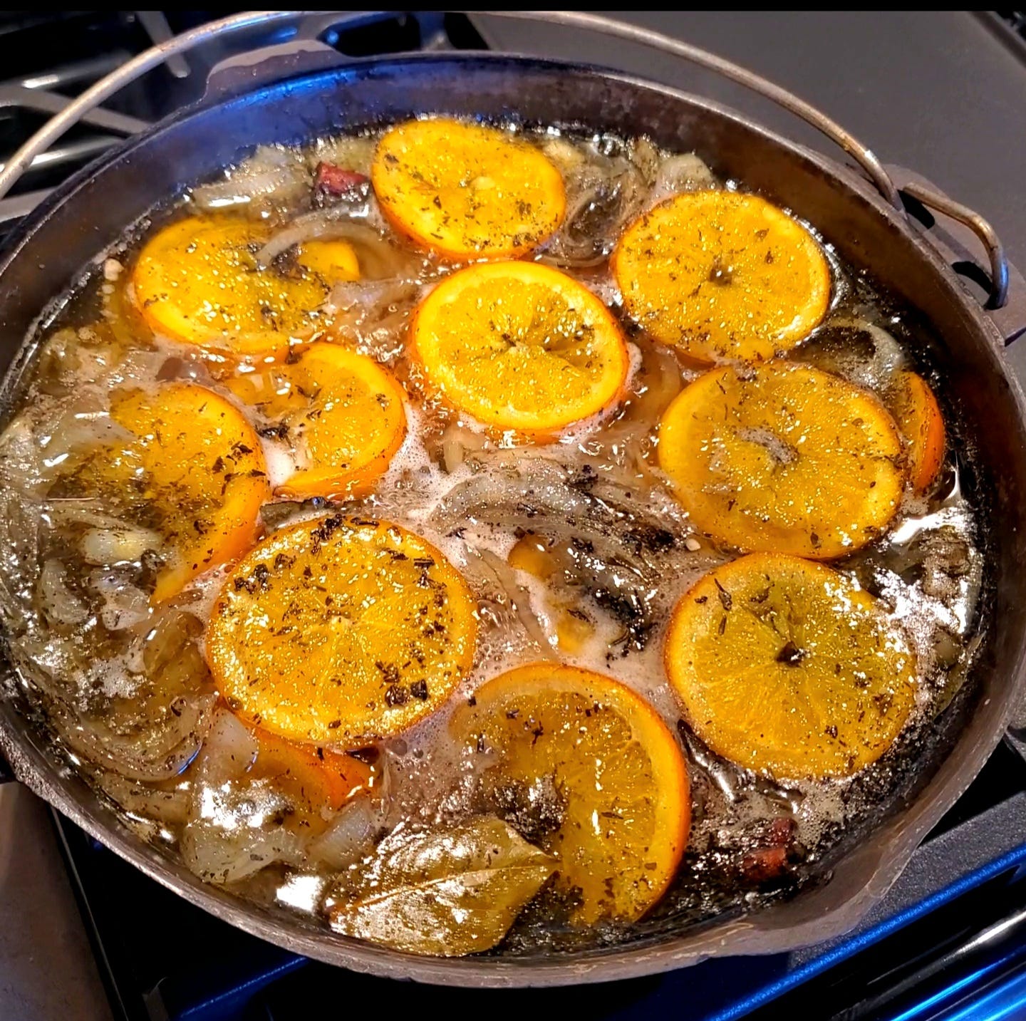 Pheasant carnitas on the stove