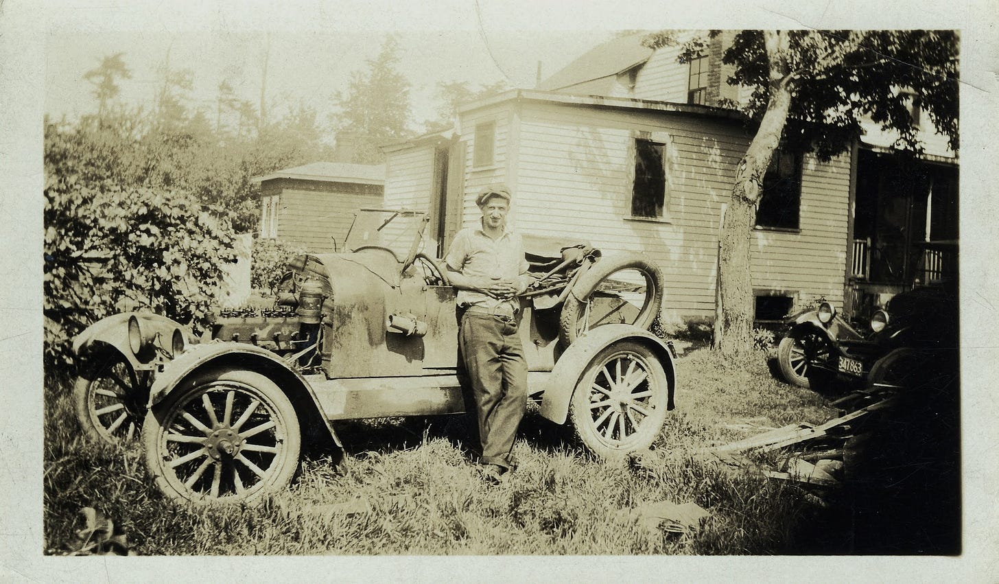 Wesley Caldwell with car