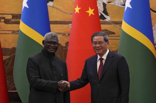 Solomon Islands leader visits Beijing, highlighting US-China rivalry in  South Pacific | AP News