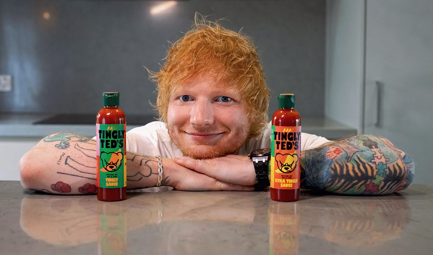 Yes, Ed Sheeran Likes It Spicy. He Just Launched a Vegan Hot Sauce to Prove  It. | VegNews