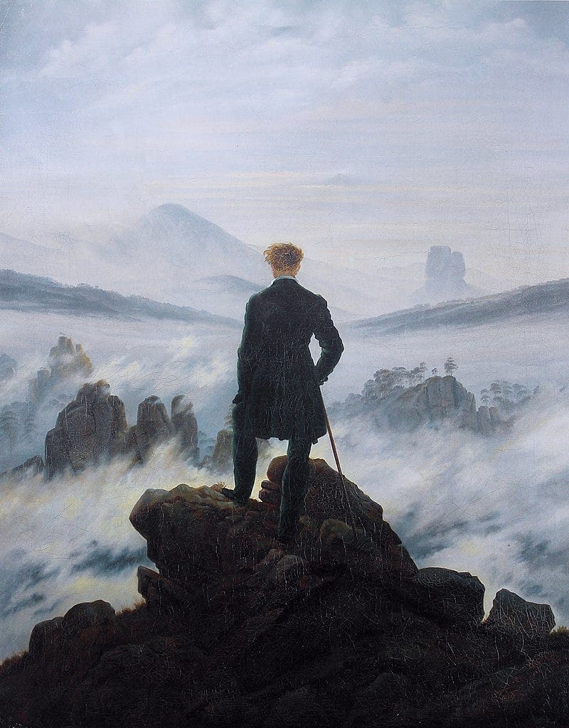 How "Wanderer above the Sea of Fog" became connected to Nietzsche's idea of  ubermensch? I see it whenever ubermensch is mentioned, and it's sure a  fitting painting, but what's the context? :