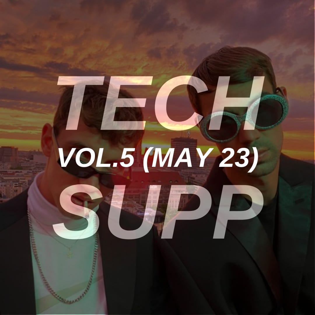 Playlist cover artwork featuring FJAAK (DJ, producer) with the text “TECH SUPP VOL.5 (MAY 23)” overlaid.