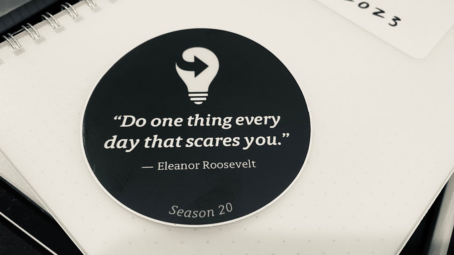 Eleanor Roosevelt quote Do on thing that scares you