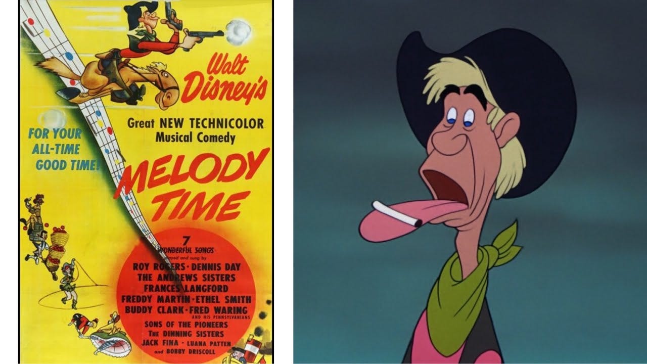 Disney Censorship Comparison: Pecos Bill's Cigarette in Melody Time (1948)  - YouTube