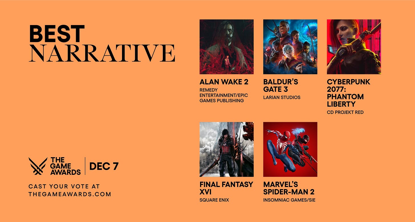 Best Narrative | Nominees | The Game Awards