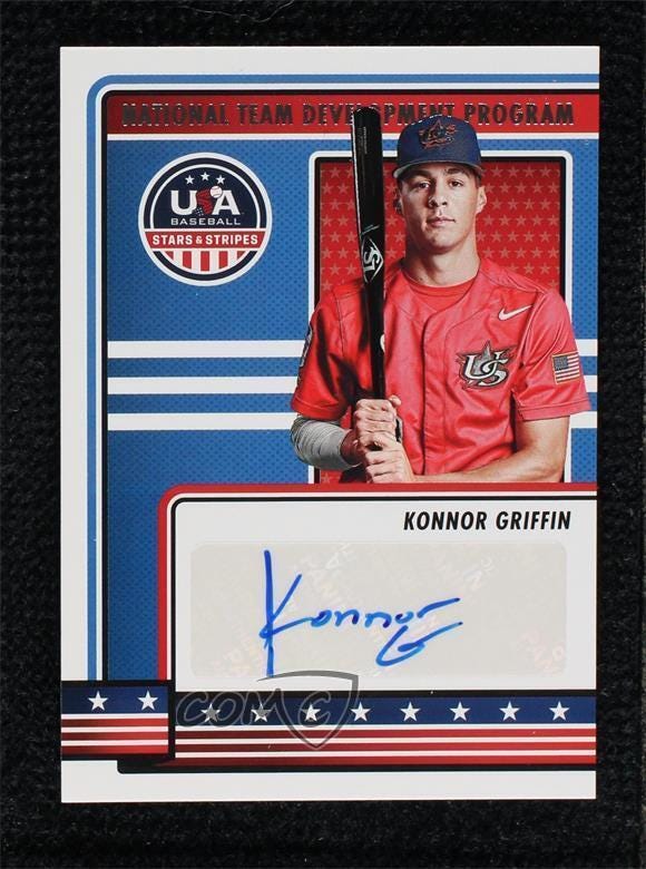 2023 Panini USA Baseball Stars & Stripes Blue Konnor Griffin #NTDP-KG Auto  | eBay