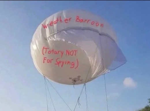 weather balloon china totally not spying