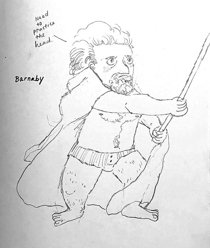 dwarf like character sketch from a figure drawing study Kayla Stark