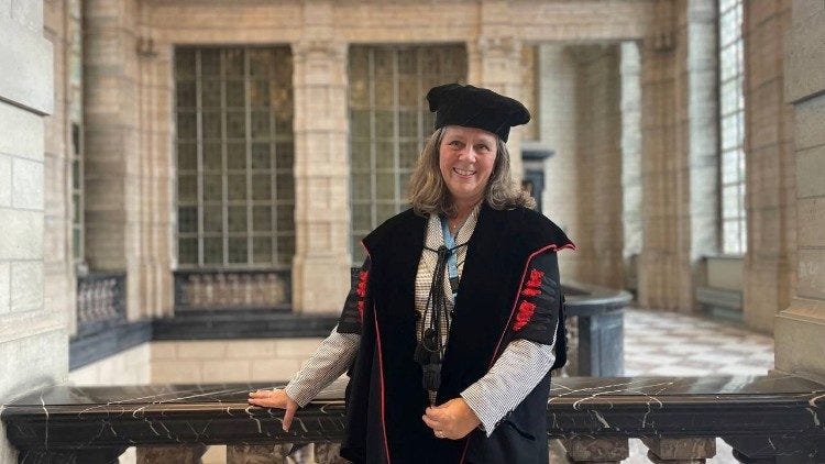 Bénédicte Lemmelijn, doyenne de la Faculté de théologie et de sciences religieuses de l'Université catholique de Louvain.  