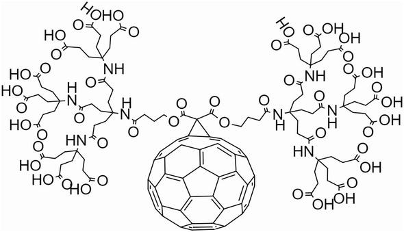 Figure 2.Poly-carboxylated (18) fullerene.