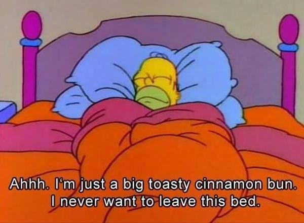 Would you like to stay in bed forever? #homersimpson #thesimpsons  #bestofsimpson | The simpsons, Funny memes, Homer simpson