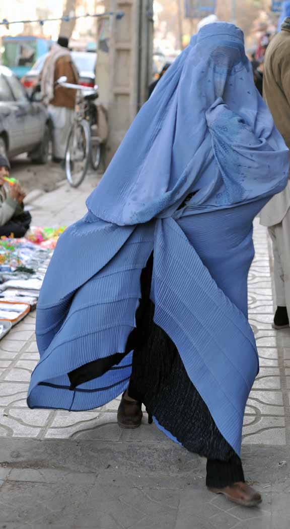 Woman wearing burka.