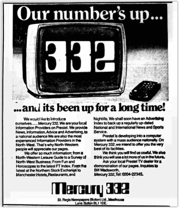 An ad for Mercury 332, published in The Liverpool Echo on 27 May 1980