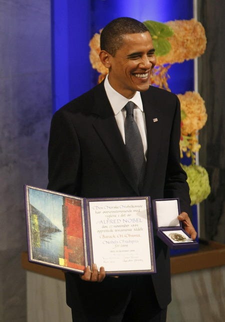 Obama receives the Nobel Peace Prize in Norway