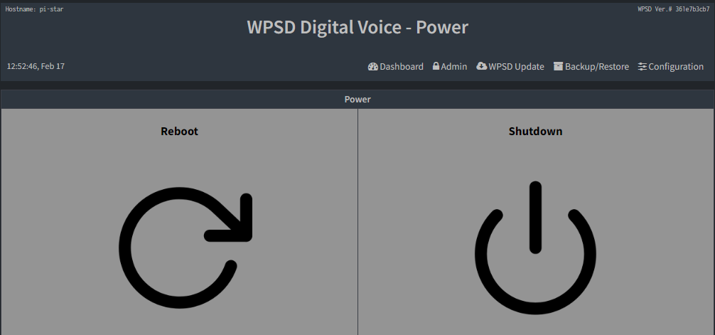 WPSD Power screen