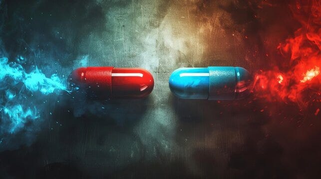 Red Blue Pill Imagens – Procure 86,528 fotos, vetores e vídeos | Adobe Stock