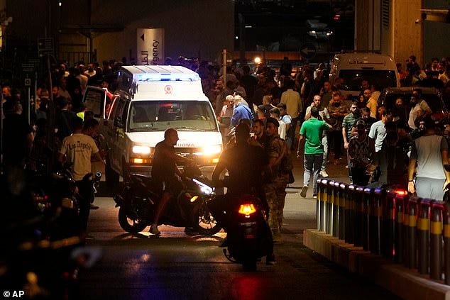 Lebanese citizens have swarmed around hospitals for hours following the incident