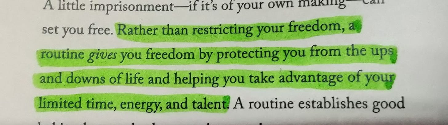 Thoughts On Routine from Keep Going by Austin Kleon