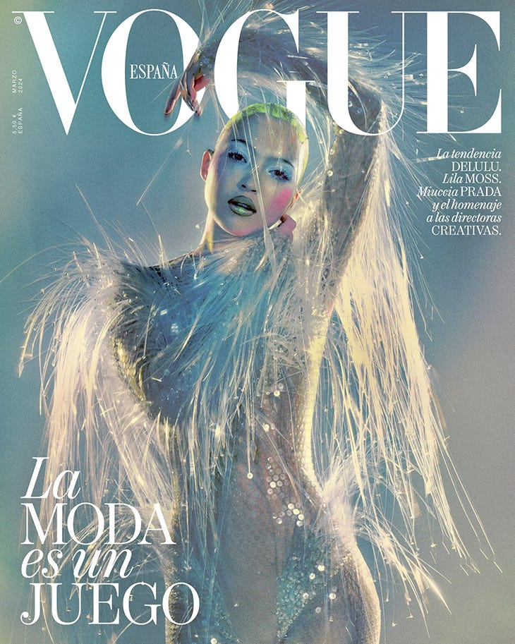 Lila Moss is the Cover Star of Vogue Spain March 2024 Issue