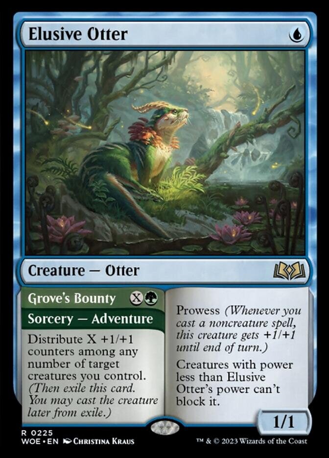 Elusive Otter // Grove's Bounty (Wilds of Eldraine #225)