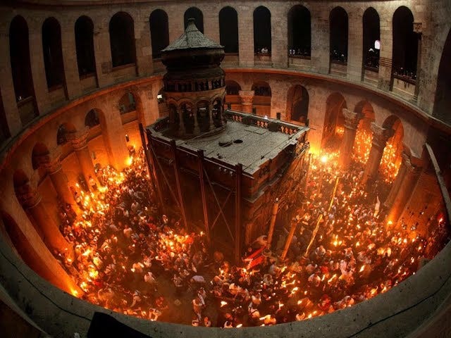 Η στιγμή της Αφής του Αγίου Φωτός - Ιεροσόλυμα 2024 | Holy Light - Jerusalem 2024 | 4E TV