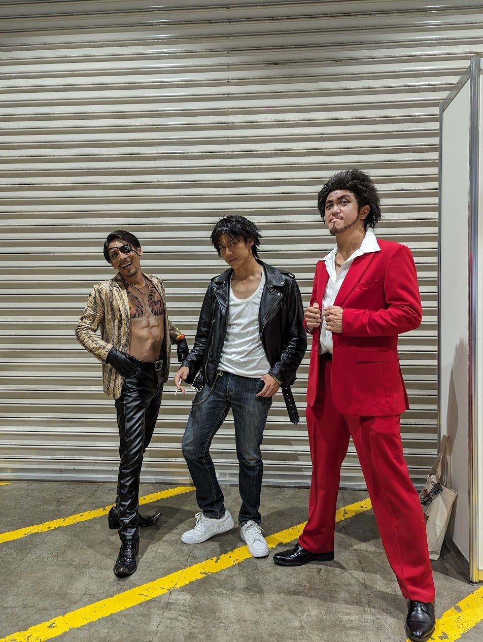 Cosplayers dressed as characters from Like A Dragon (Formerly known as Yakuza)