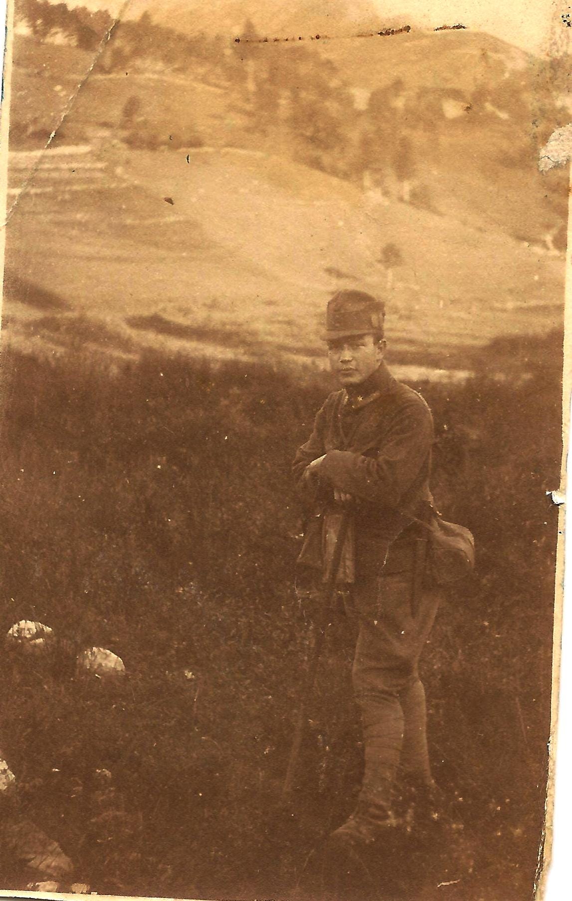 Portrait of Eugene Lorinczi as an Austro-Hungarian soldier, 1915/16.