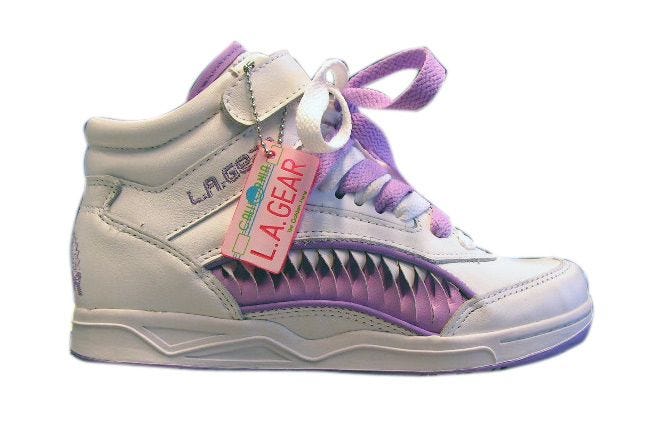LA Gear Shoes with Purple Twists on the side