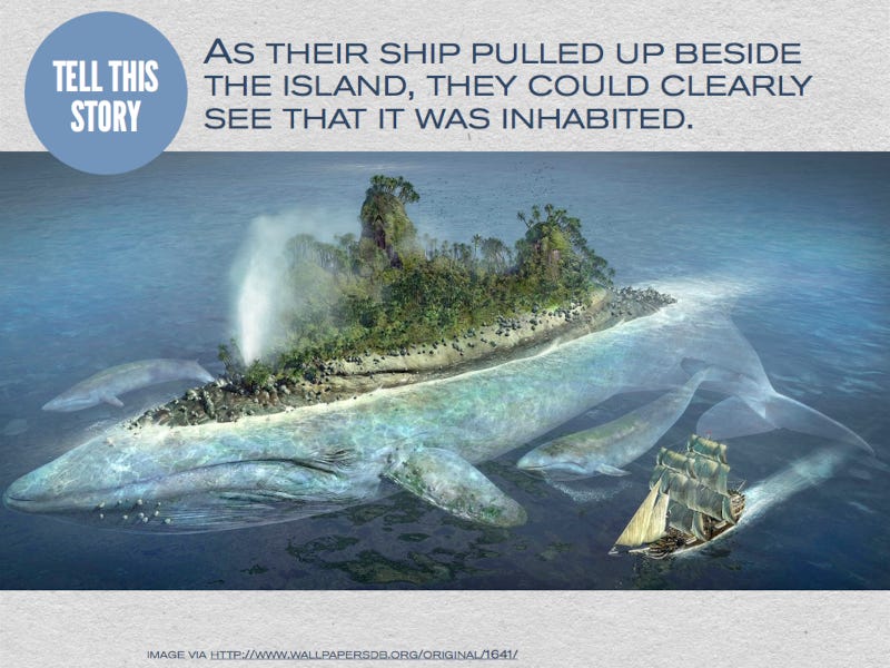 As their ship pulled up beside the island, they could clearly see that it was inhabited.