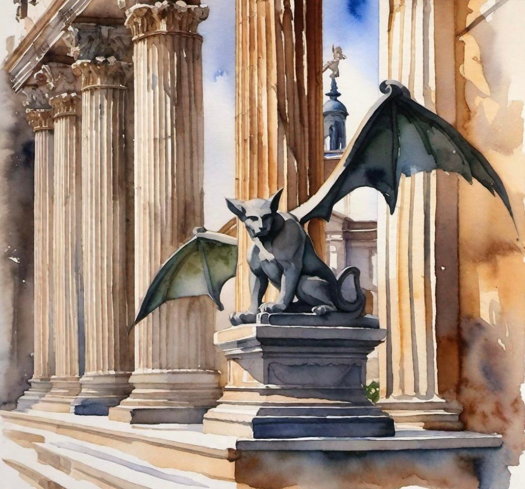 painting of a gargoyle