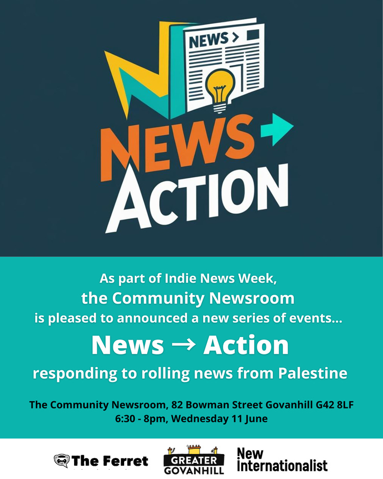 Action: Responding to rolling news from Palestine