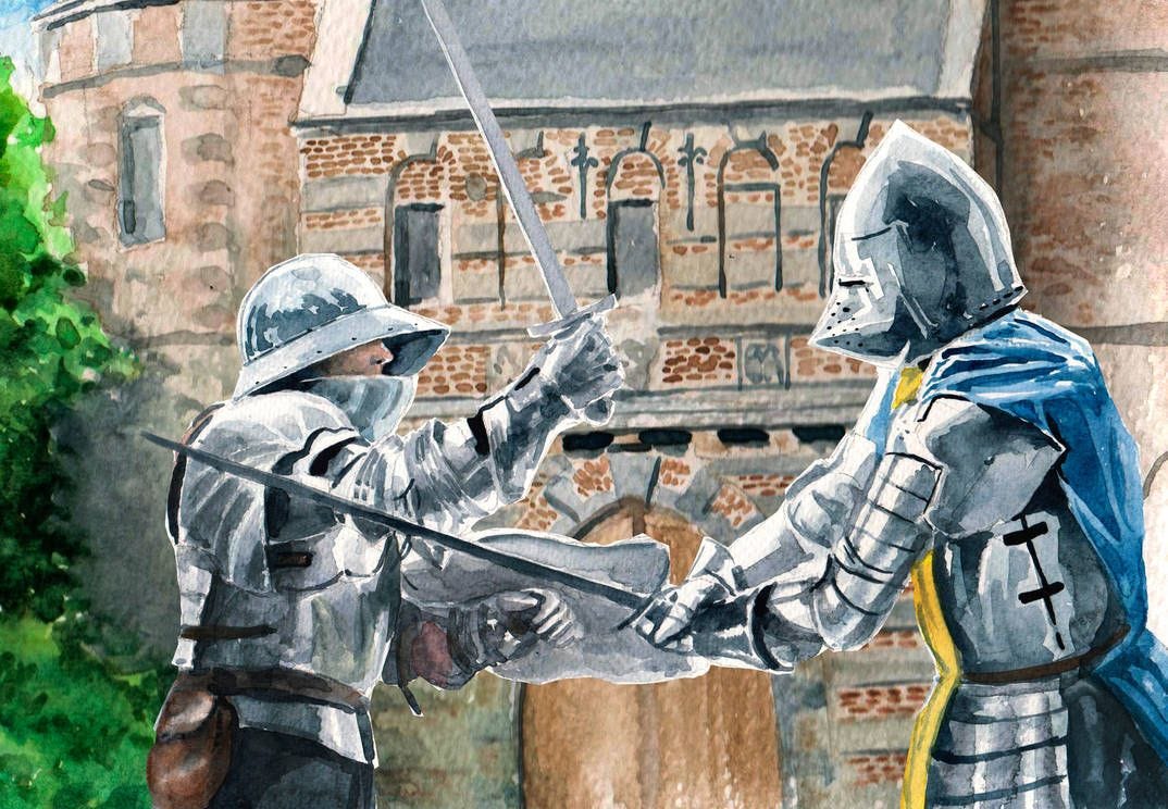 Medieval Knights Duel by Entar0178 | Medieval knight, Knight art, Knight