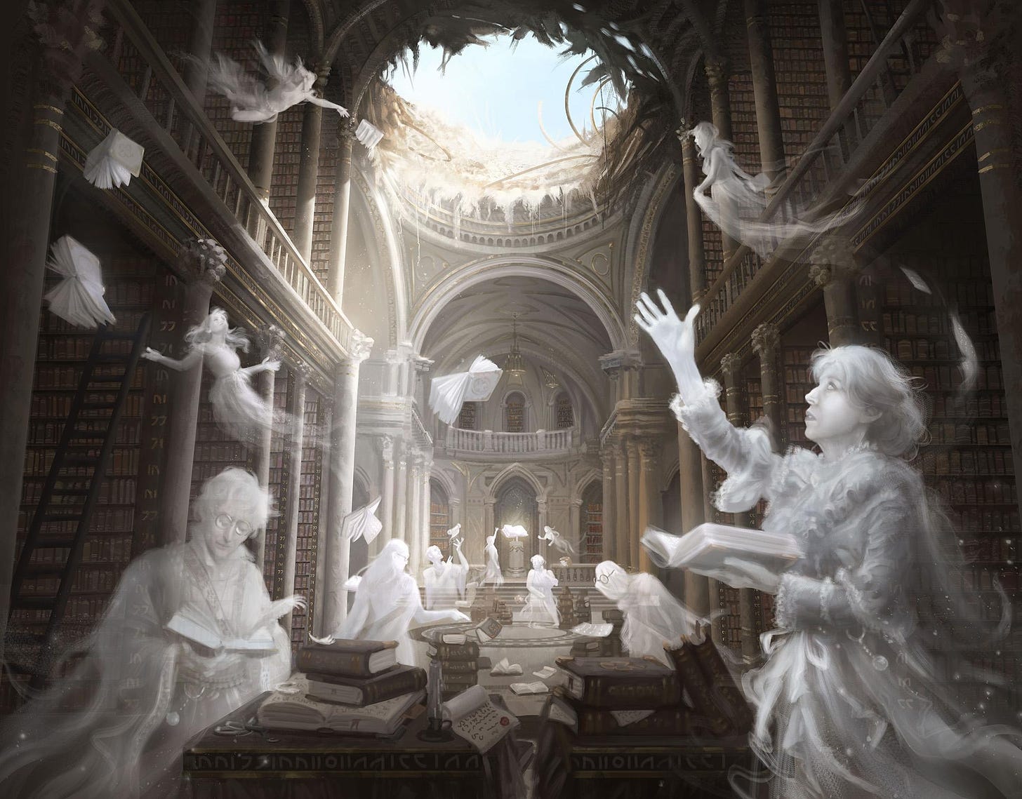 My art for Haunted Library! : r/magicTCG