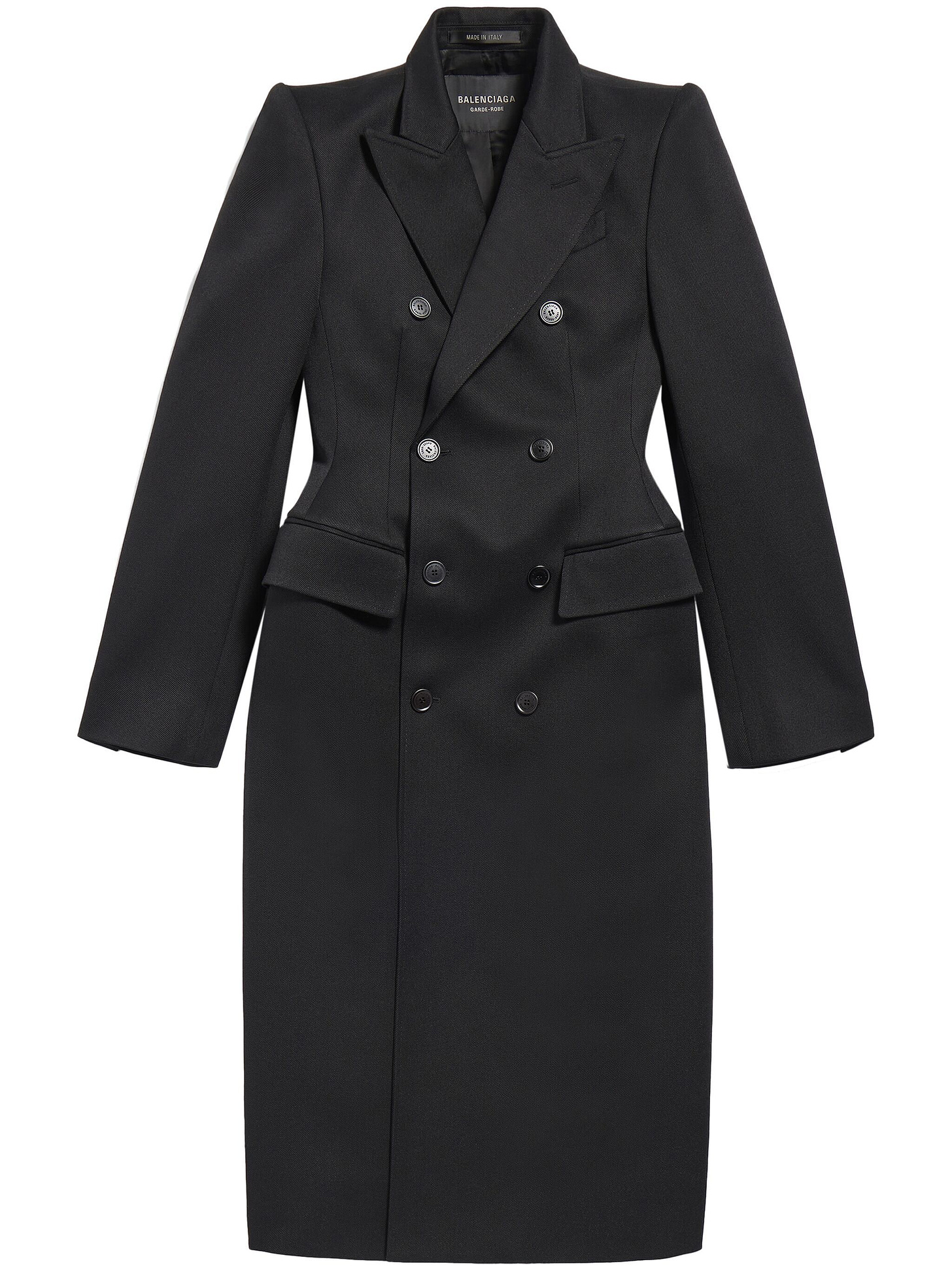 Balenciaga double-breasted hourglass coat