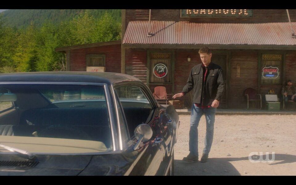 SPN finale dead Dean Winchester at Roadhouse in heaven