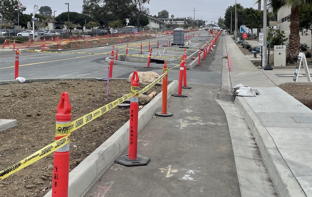 The city of Encinitas City Council is deferring the final improvements to Santa Fe due to a delay in acquiring construction materials. Steve Puterski photo