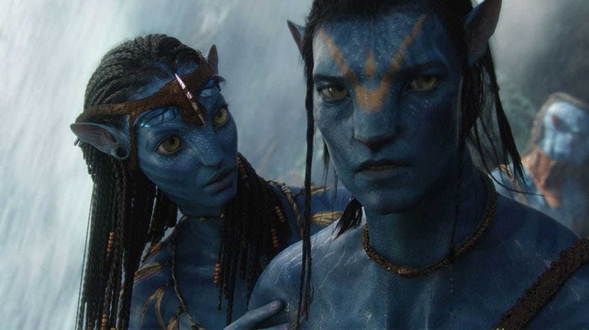 Neytiri and Jake in Avatar (2009)